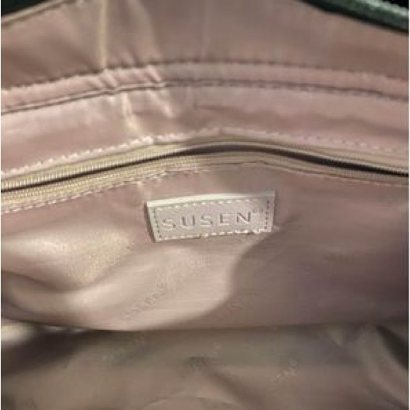 Susen | Handbag Cross Body Strap purse I Black with gold details | New - Picture 5 of 10